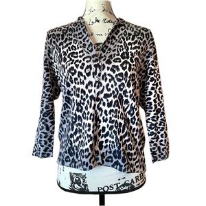 Marie Claire Leopard Cardigan